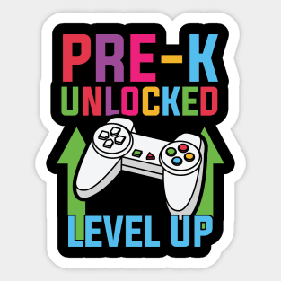 Pre K Unlocked Level Up Game Lover Back To School Gift Sticker